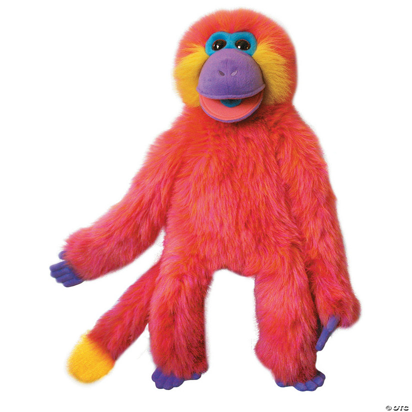 Coral Funky Monkey Plush Puppet Image