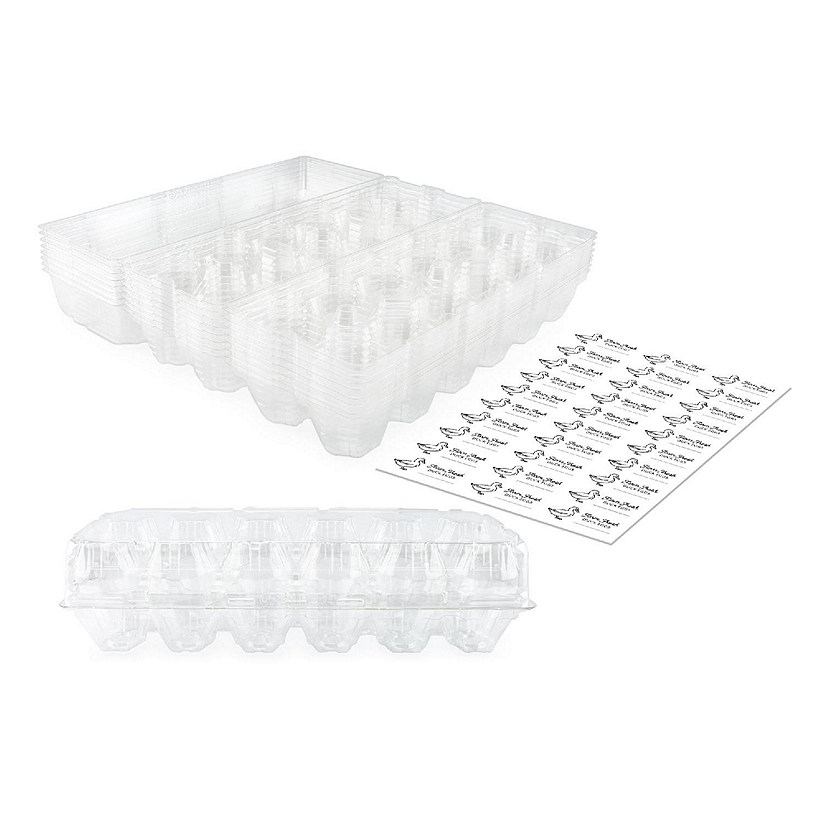 Cornucopia Duck Egg Cartons (8-Pack); Plastic Jumbo Egg Containers for Duck and Turkey Egg Storage Image