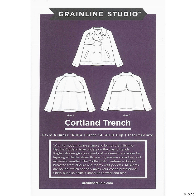 Cortland TrnchCoat Size 14-30 Ptrn Image