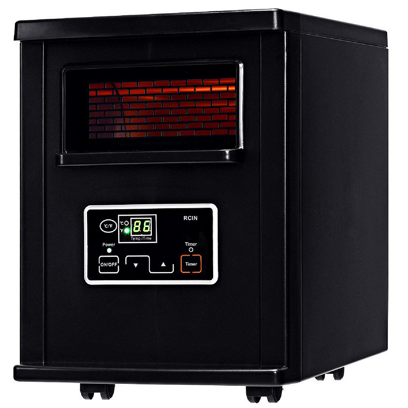 Costway 1500W Electric Portable Infrared Quartz Space Heater Remote Image