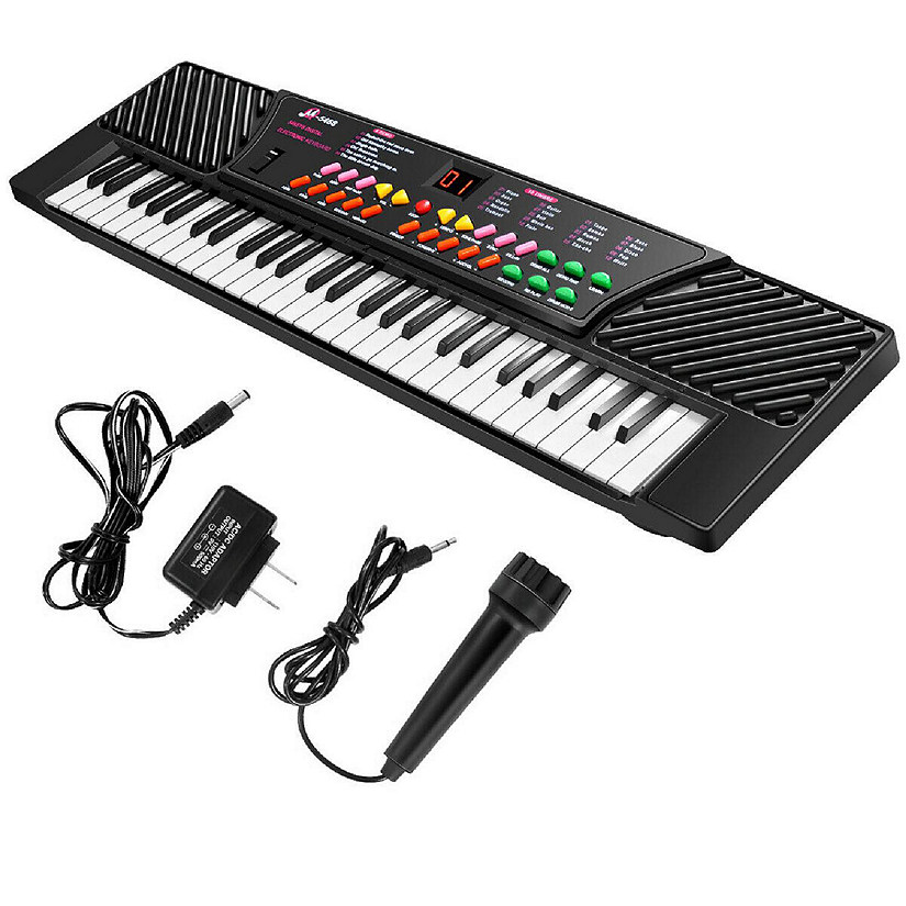 Costway 54 Keys  Electronic Music Keyboard Kid Piano Organ W/Mic & Adapter Image