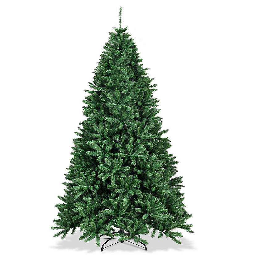 Costway 7.5FT Hinged Christmas Tree Unlit Artificial Xmas Decoration w/ 2254 Branch Tips Image