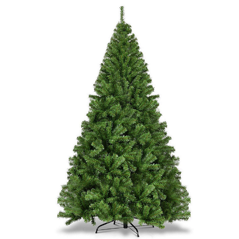 Costway 7.5FT PVC Christmas Tree 1346 Tips Hinged Solid Metal Leg Image