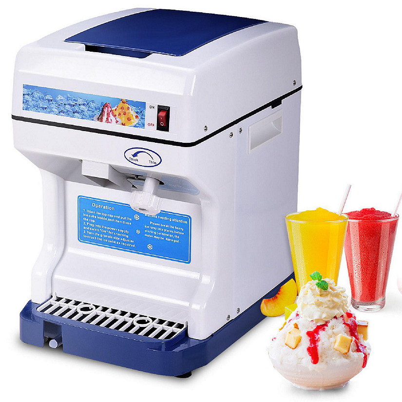 Costway Electric Ice Shaver Machine Tabletop Shaved Ice Crusher Ice Snow Cone Maker Image