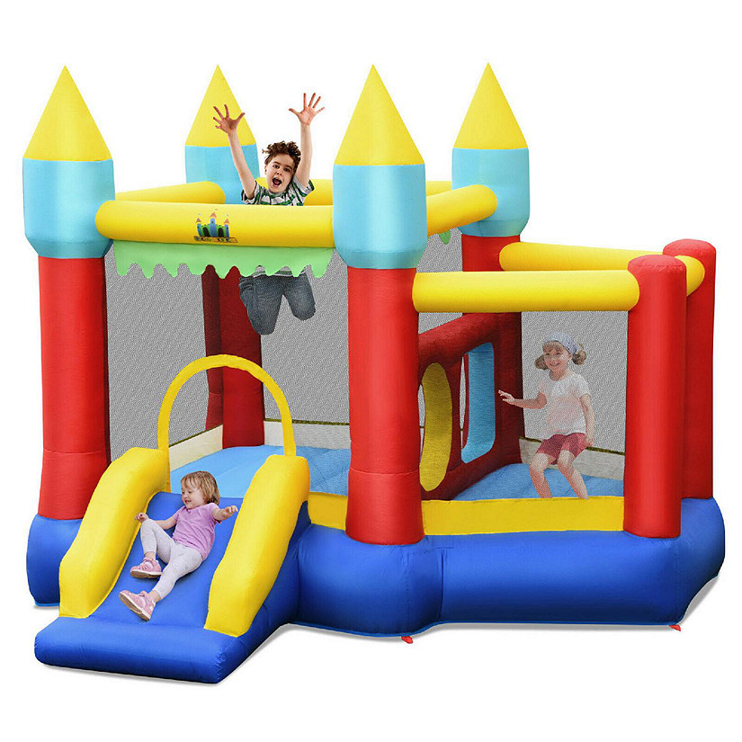 Costway Inflatable Bounce House Slide Jumping Castle Ball Pit Tunnels Without Blower Image