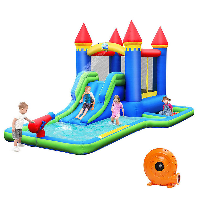 Costway Inflatable Castle Bouncer Bounce House Slide Water Park BallPit with 580W Blower Image