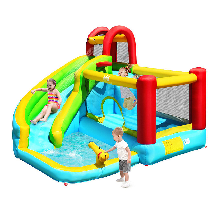 Costway Inflatable Kids Water Slide Jumper Bounce House Splash Water Pool Without Blower Image