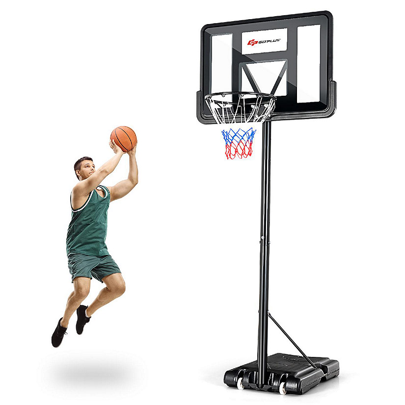 Costway Portable Basketball Hoop Stand Adjustable Height W/Shatterproof Backboard Wheels Image