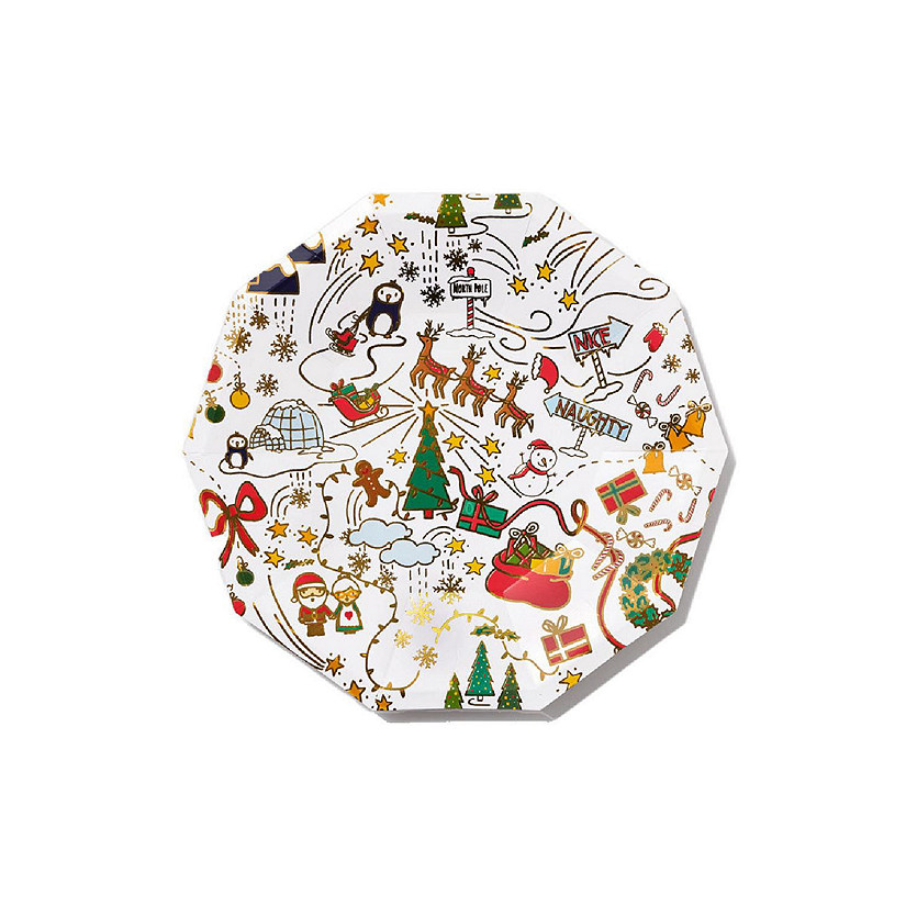 Coterie Party North Pole Large Plates (10 / pack) Assorted Colors Image