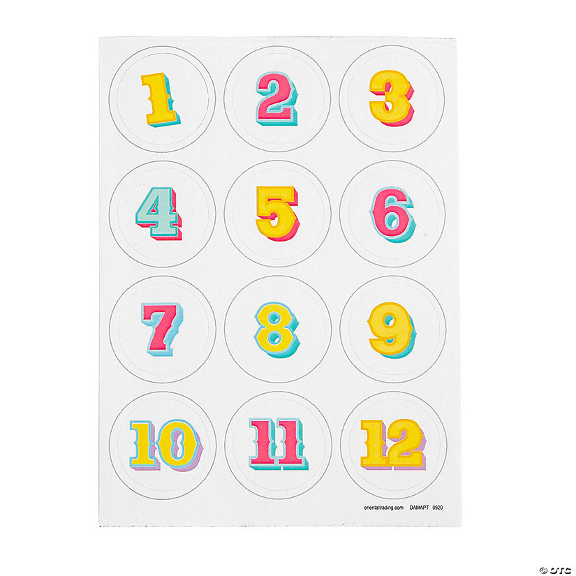 Countdown Egg Stickers - 12 Pc. Image