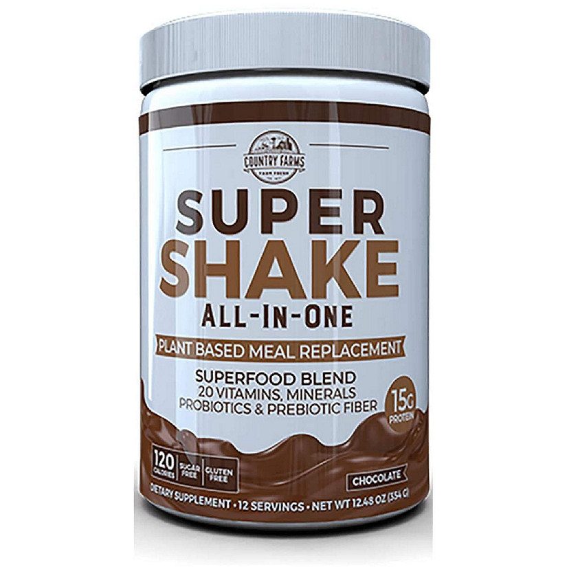 Country Farms - Super Shake Powder Chocolate - 1 Each-12.48 OZ Image
