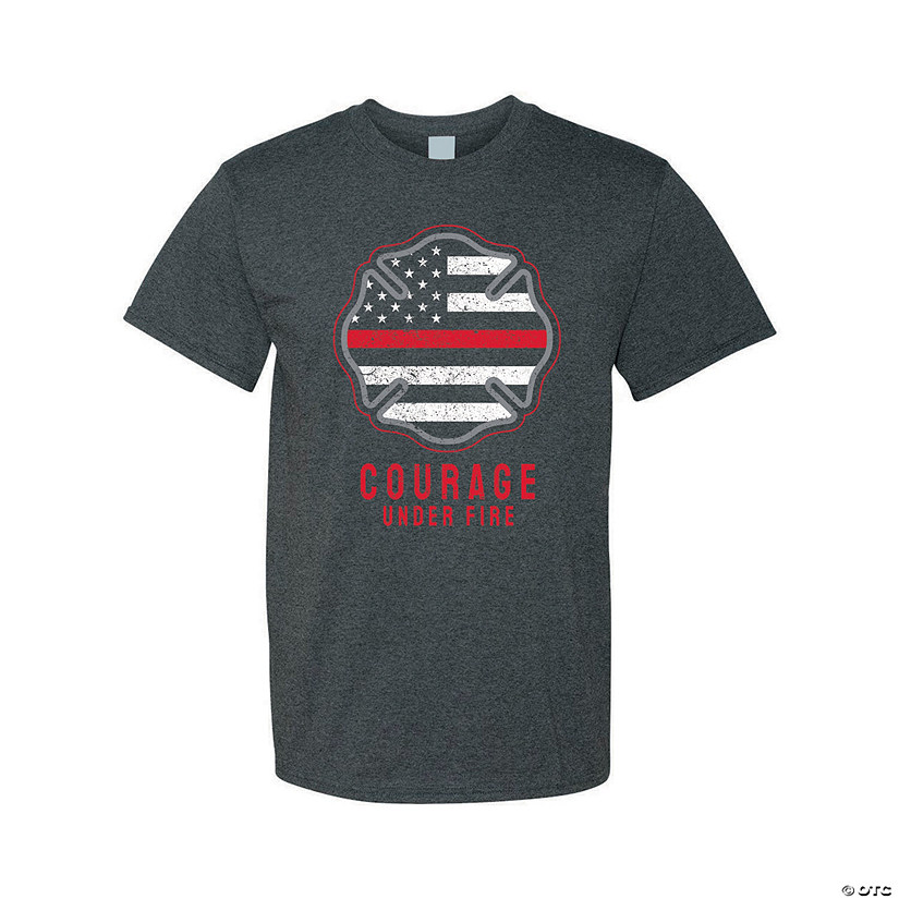 Courage Under Fire Firefighter Adult&#8217;s T-Shirt Image