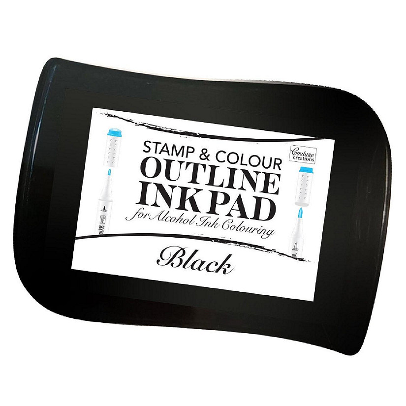 Couture Creations Stamp and Colour Outline Ink Pad  Black Image