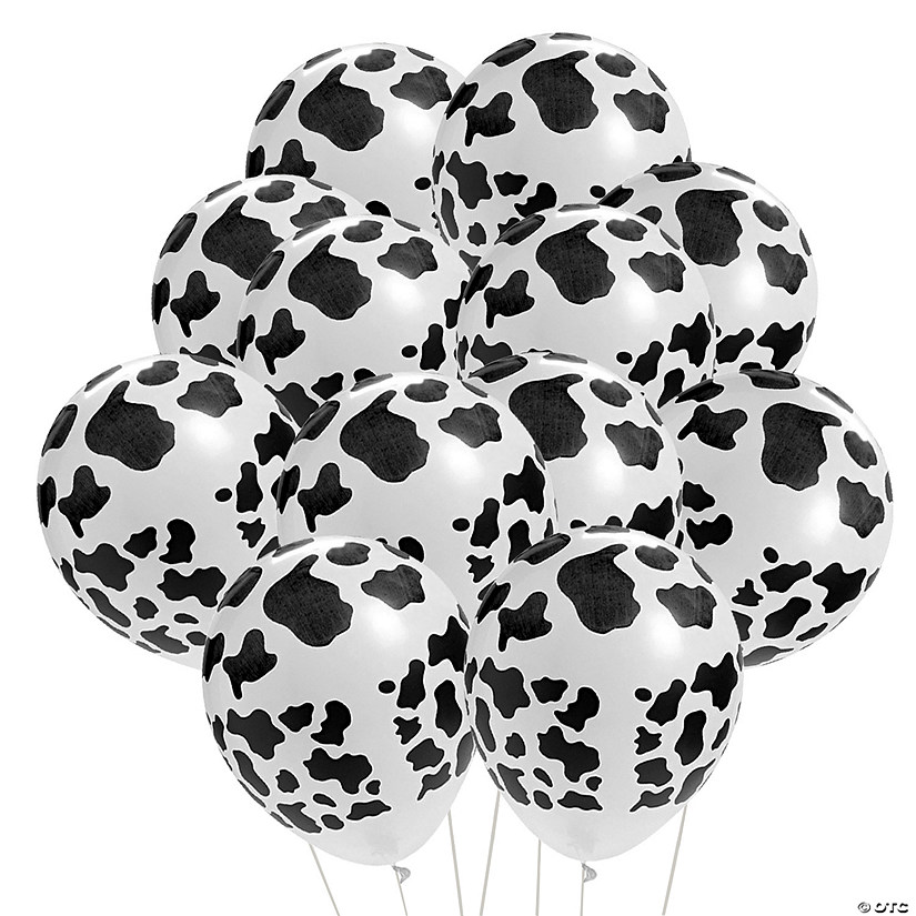 Cow Print 11" Latex Balloons - 24 Pc. Image