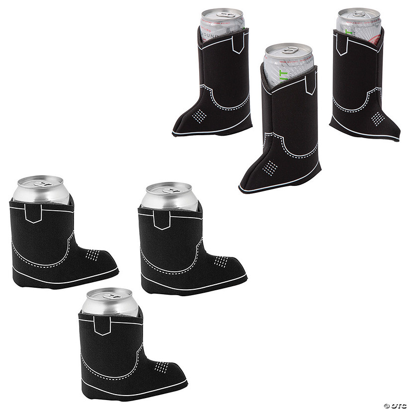 Cowboy Boot-Shaped Can Cooler Set - 24 Pc. Image