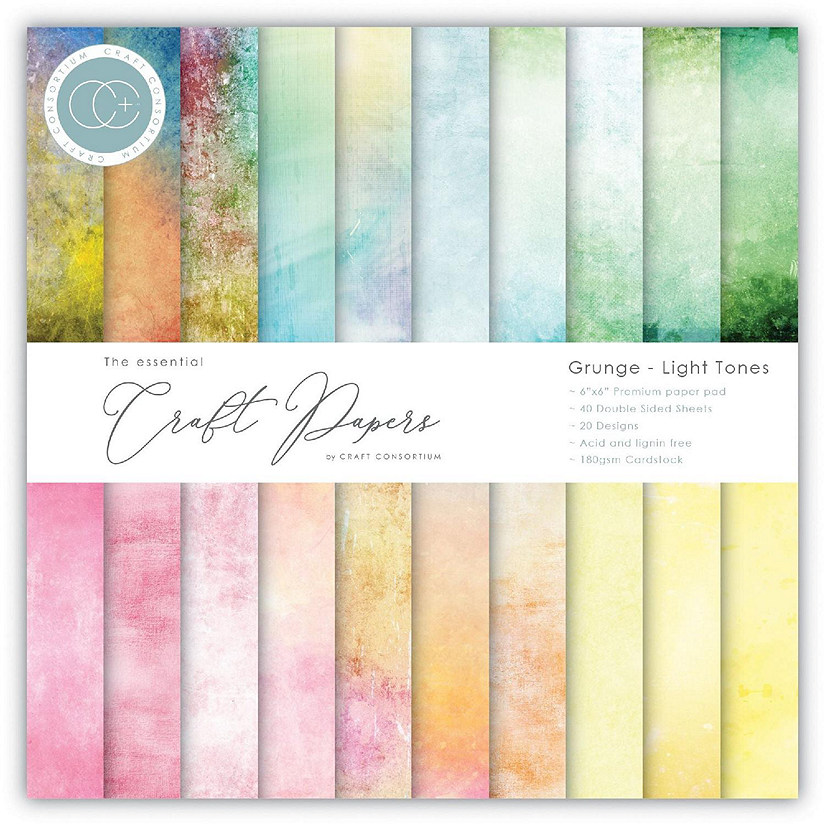 Craft Consortium Grunge  Light Tones 6x6 Premium Paper Pad Image