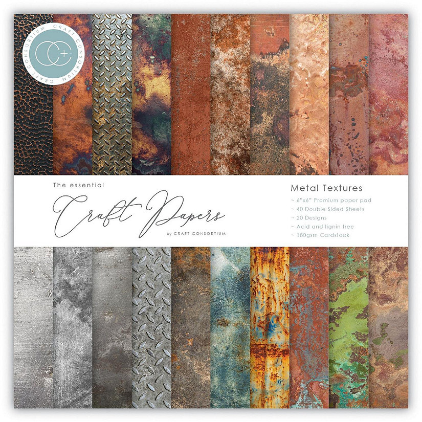 Craft Consortium Metal Textures 6x6 Premium Paper Pad Image
