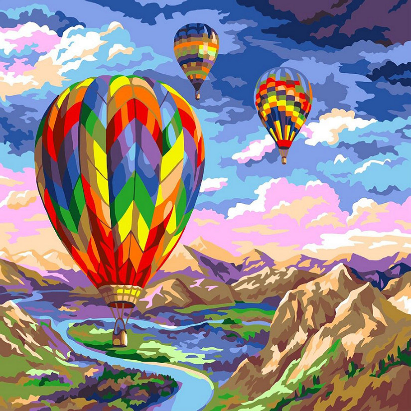 Crafting Spark - Painting by Numbers kit Crafting Spark Air Balloon A077 19.69 x 15.75 in Image
