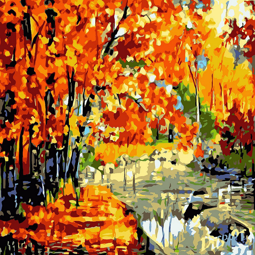 Crafting Spark - Painting by Numbers kit Crafting Spark Golden Autumn A109 19.69 x 15.75 in Image