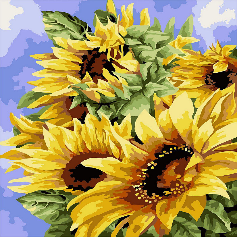Crafting Spark - Painting by Numbers kit Crafting Spark Golden Sunflowers B136 19.69 x 15.75 in Image