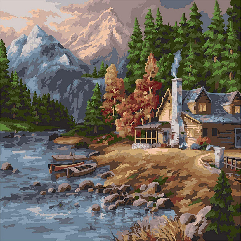 Crafting Spark - Painting by Numbers kit Crafting Spark Hunters Hut A151 19.69 x 15.75 in Image