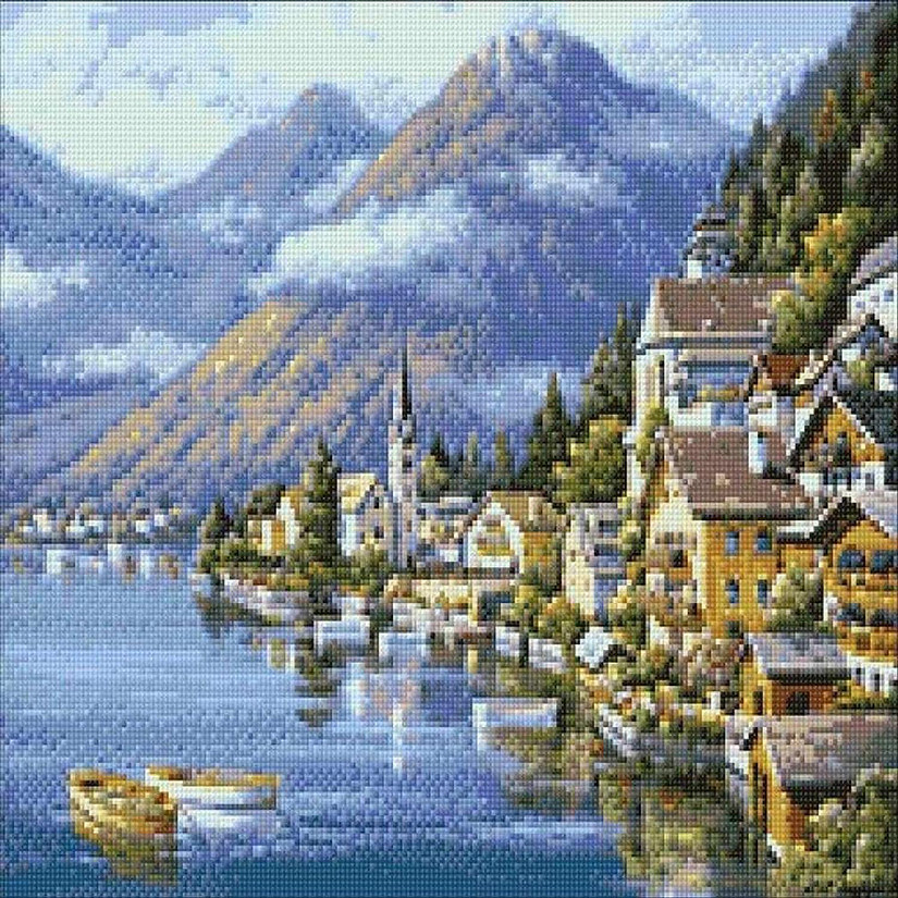 Crafting Spark (Wizardi) - Alpine Village WD091 18.9 x 14.9 inches Wizardi Diamond Painting Kit Image