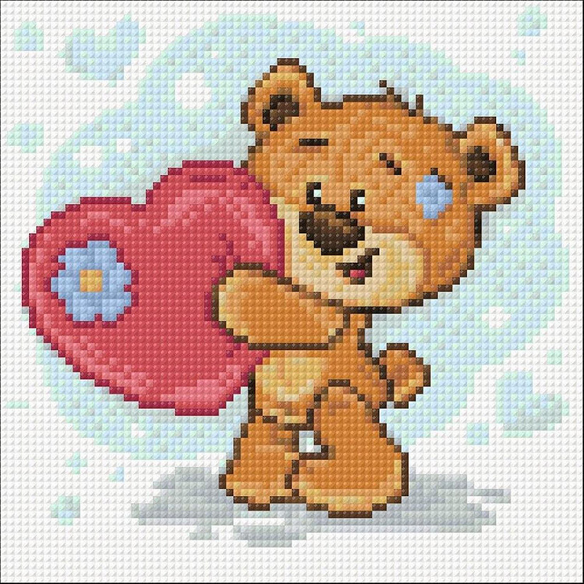 Crafting Spark (Wizardi) - Bear with a Heart CS2698 7.9 x 7.9 inches Crafting Spark Diamond Painting Kit Image