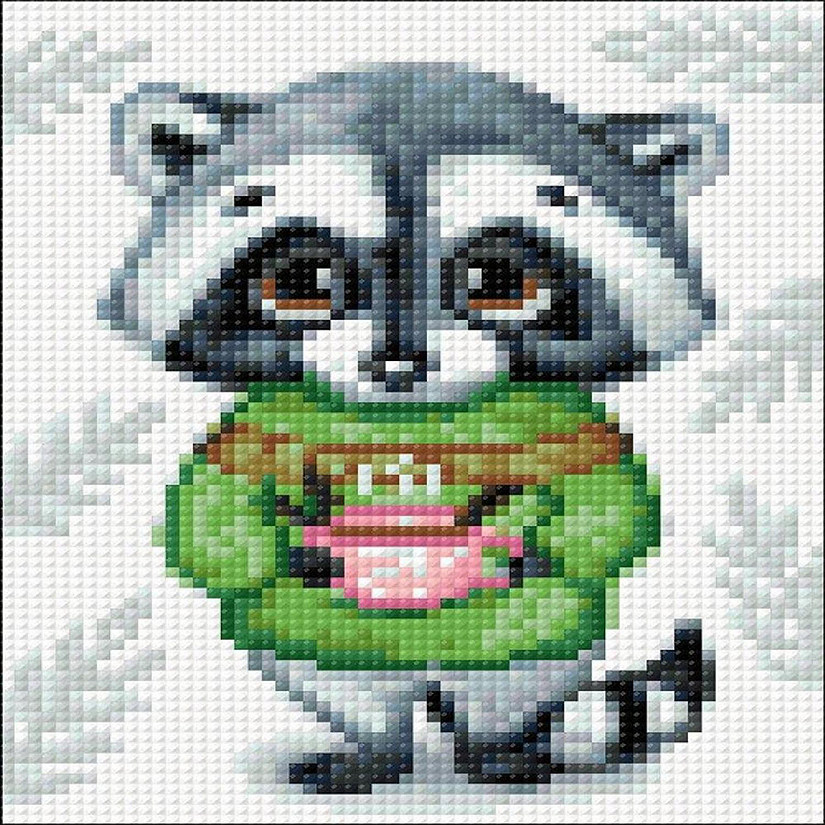 Crafting Spark (Wizardi) - Cute Racoon CS2701 5.9 x 7.9 inches Crafting Spark Diamond Painting Kit Image