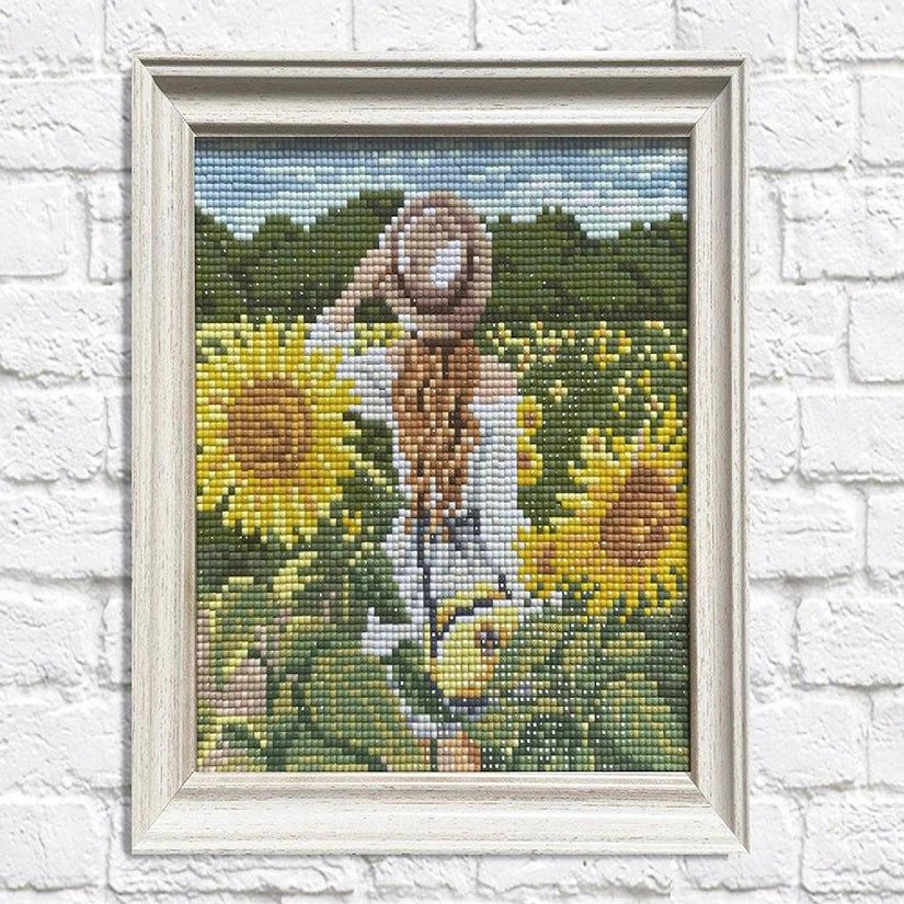 Crafting Spark (Wizardi) - Girl in Sunflower Field CS2625 7.9 x 7.9 inches Crafting Spark Diamond Painting Kit Image