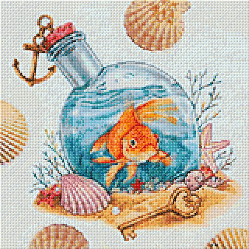 Crafting Spark (Wizardi) - Golden Fish Cs2721 15.75x15.75 inches Crafting Spark Diamond Painting Kit Image
