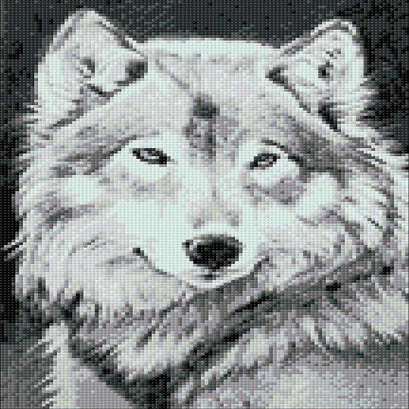Crafting Spark (Wizardi) - Grey Wolf CS086 10.6 x 14.9 inches Wizardi Diamond Painting Kit Image