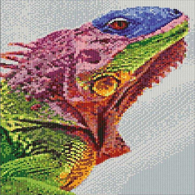 Crafting Spark (Wizardi) - Iguana WD065 10.6 x 14.9 inches Wizardi Diamond Painting Kit Image