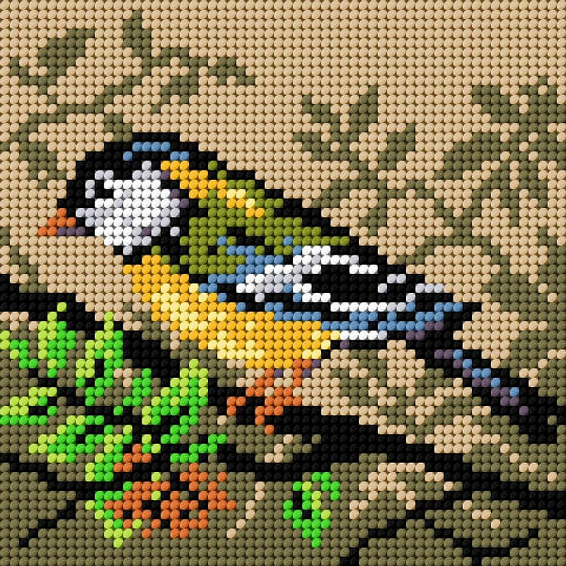 Crafting Spark (Wizardi) - Needlepoint canvas for halfstitch without yarn Titmouse 2050D - Printed Tapestry Canvas Image