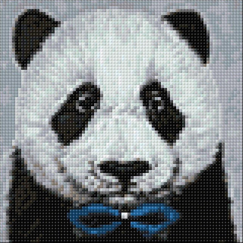 Crafting Spark (Wizardi) - Panda with Bow Tie CS2466 7.9 x 7.9 inches Crafting Spark Diamond Painting Kit Image
