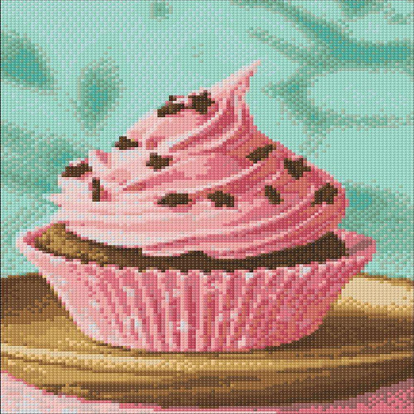 Crafting Spark (Wizardi) - Pink Cupcake WD042 10.6 x 14.9 inches Wizardi Diamond Painting Kit Image