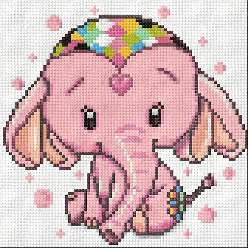 Crafting Spark (Wizardi) - Pink Elephant CS2480 7.9 x 7.9 inches Crafting Spark Diamond Painting Kit Image
