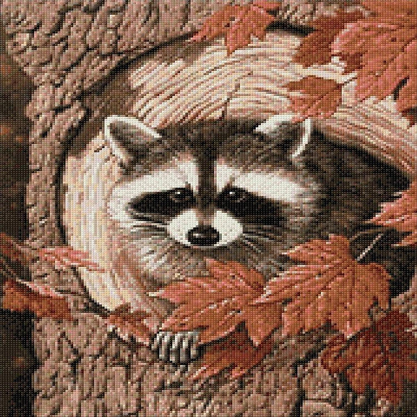 Crafting Spark (Wizardi) - Racoon in the Tree CS2561 15.8 x 19.7 inches Crafting Spark Diamond Painting Kit Image