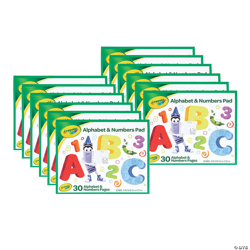 Crayola Alphabet & Numbers Pad, Pack of 12 Image