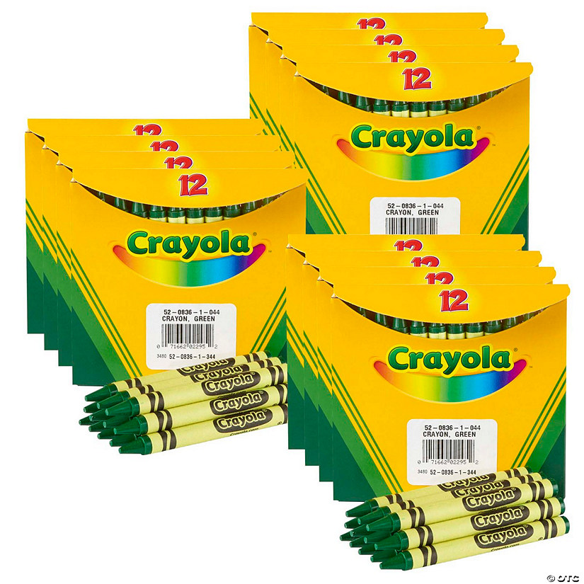 Crayola Bulk Crayons, Green, Regular Size, 12 Per BoProper, 12 BoProperes Image
