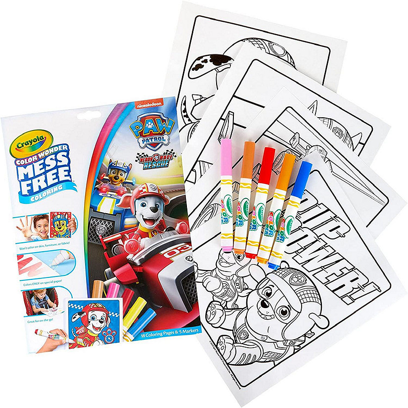 Crayola Paw Patrol Color Wonder, Ready Race Rescue, Mess Free Coloring Pages & Markers, Image
