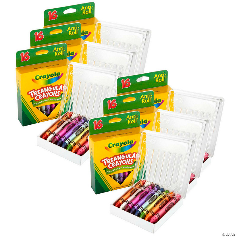 Crayola Triangular Crayons, 16 Per Box, 6 Boxes Image