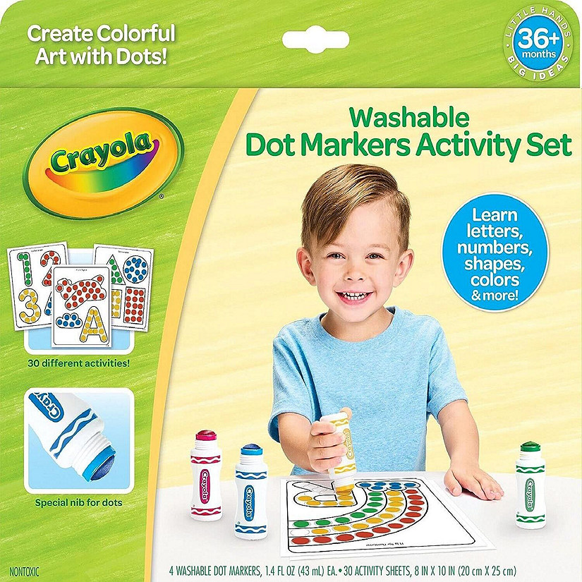 Crayola Washable Dot Markers Activity Set, Educational Gift, Washable Marker Image