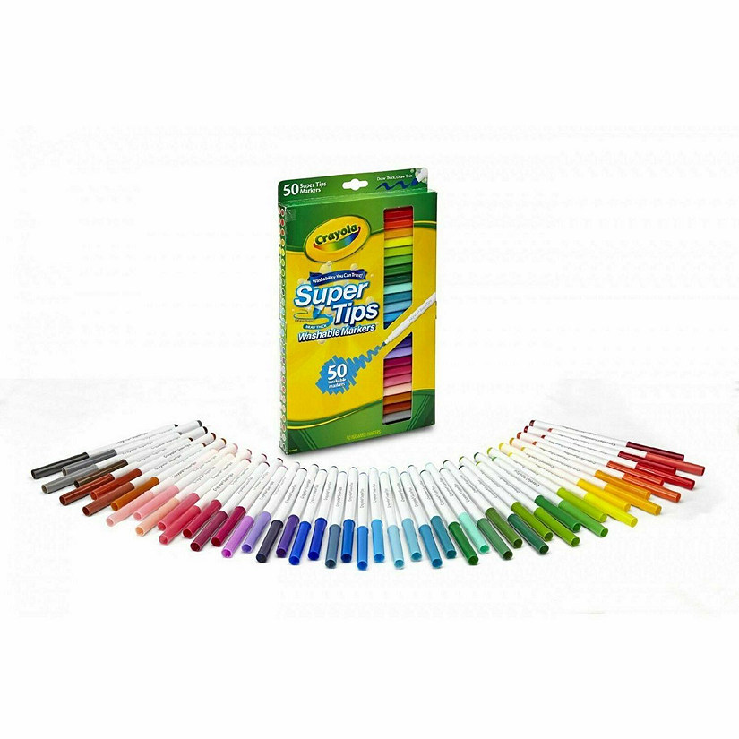 Crayola&#8482; Washable Super Tips Coloring Markers 50 Colors 58-5050 Image