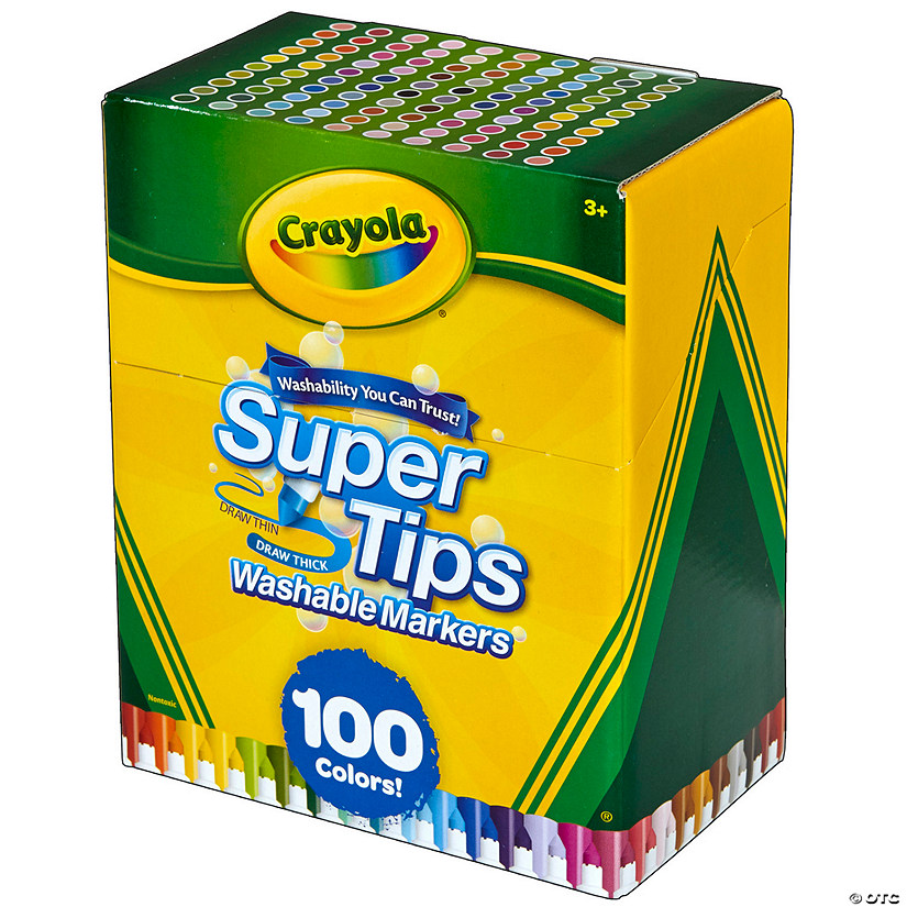 Crayola Washable Super Tips Markers, Pack of 100 Image