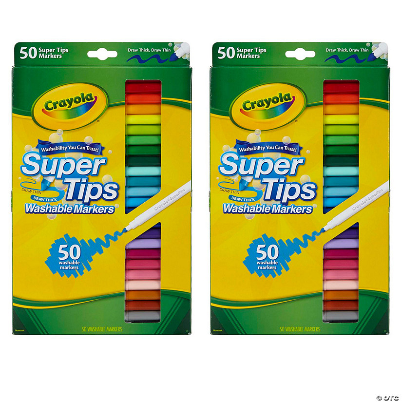 Crayola Washable Super Tips with Silly Scents, 50 Per BoProper, 2 BoProperes Image