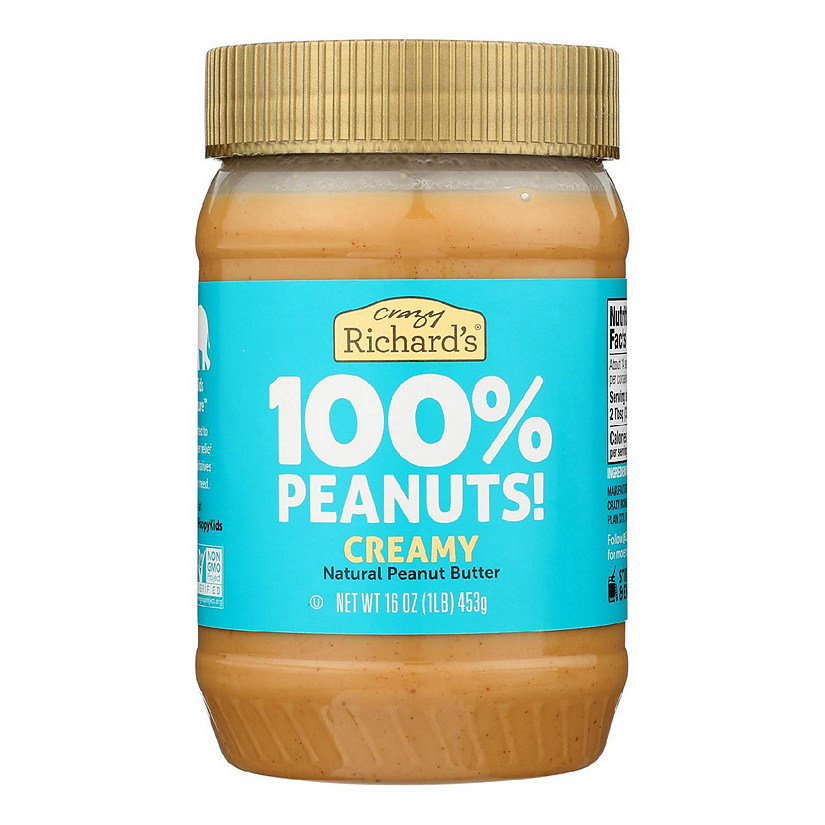 Crazy Richards Natural Creamy Peanut Butter - Case of 12 - 16 oz. Image