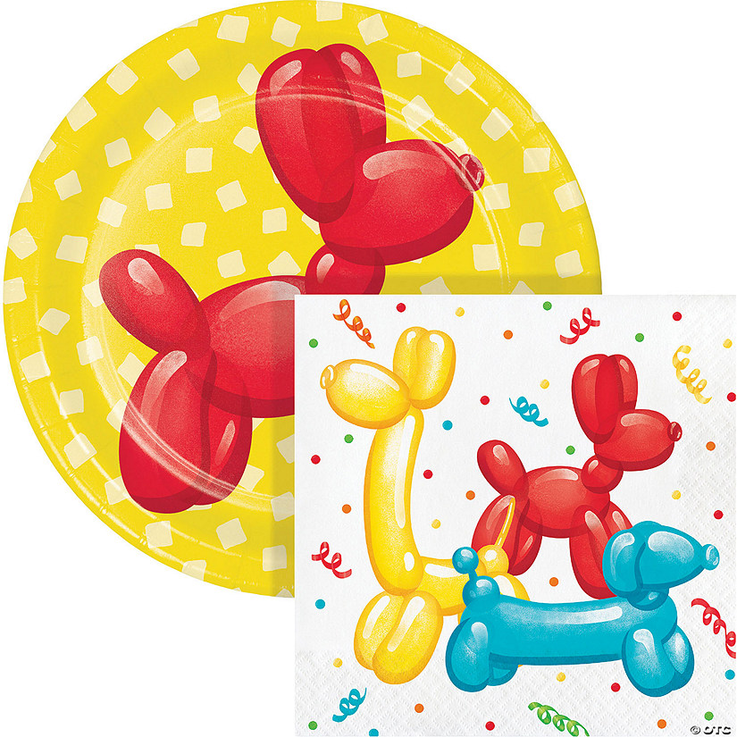Creative Converting Party Balloon Animal Dessert Kit, Serves 24 Image