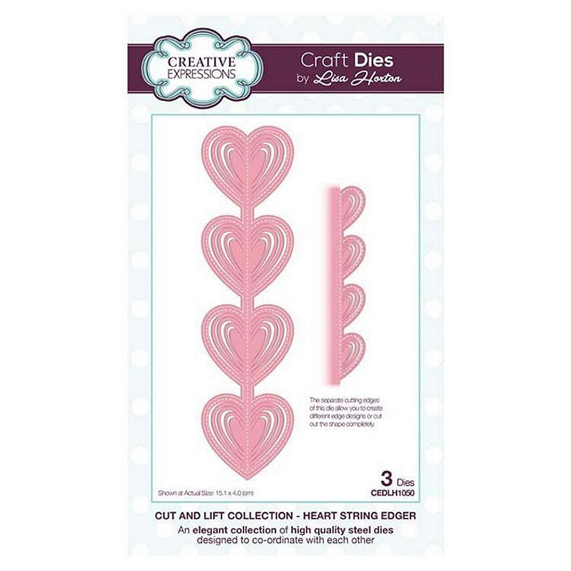 Creative Expressions Cut and Lift Collection Heart String Edger Image