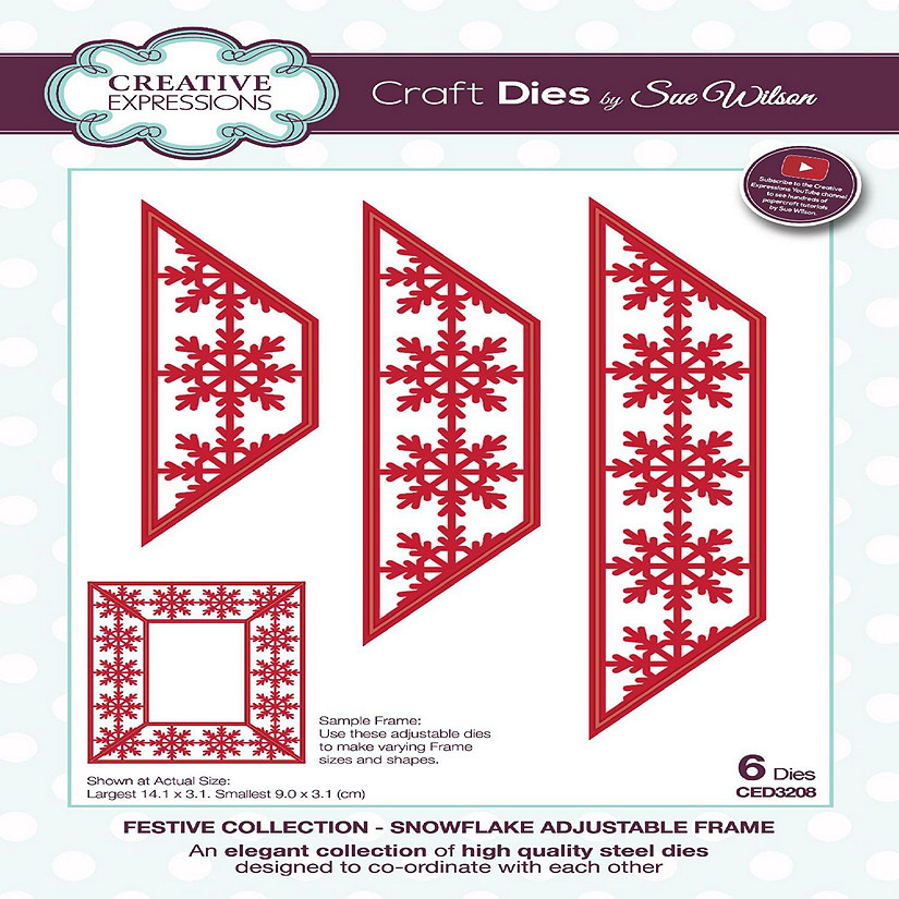 Creative Expressions Dies by Sue Wilson Festive Snowflake Adjustable Frame Image