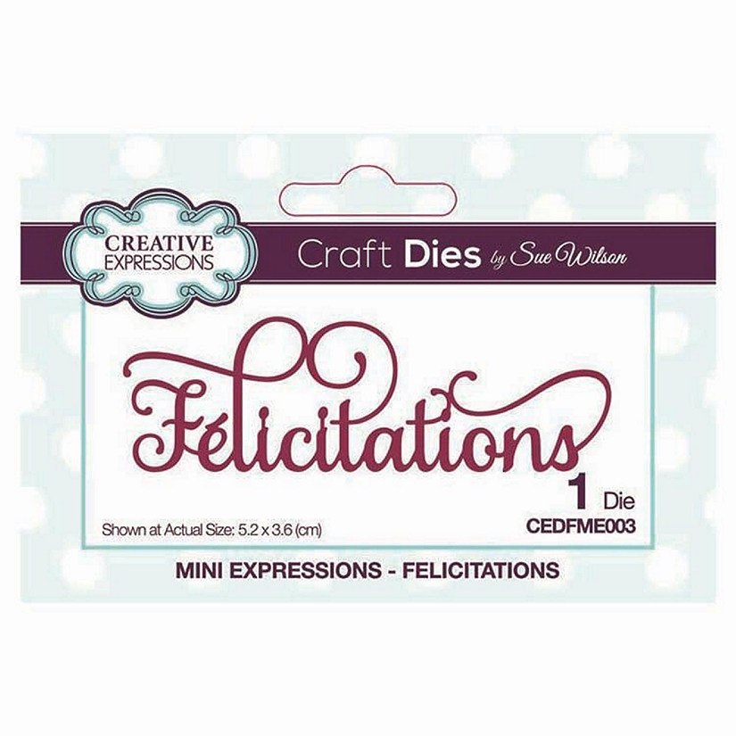 Creative Expressions Dies by Sue Wilson Mini Expressions Collection Felicitations Image
